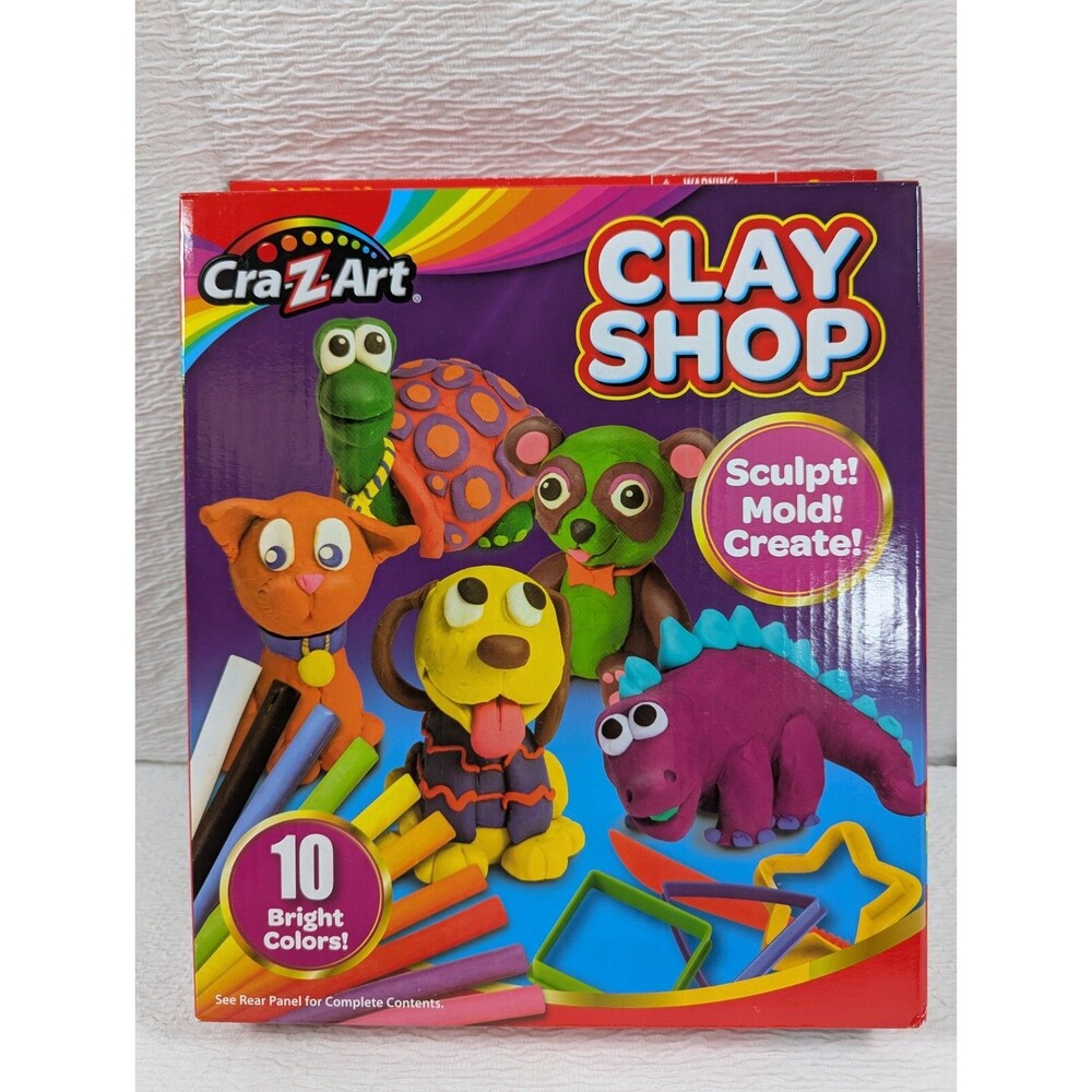 Cra-Z-Art - Clay Shop - 10 Bright Colors - Sculpt, Mold, Create!